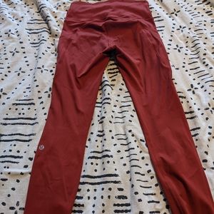 Lululemon Fast and Free 25" tights Burnt Orange